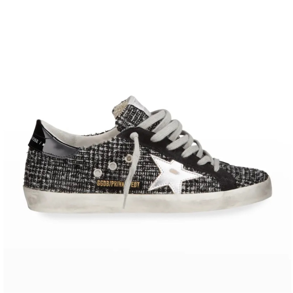 Golden Goose Superstar Low Top Tweed Sneakers 38